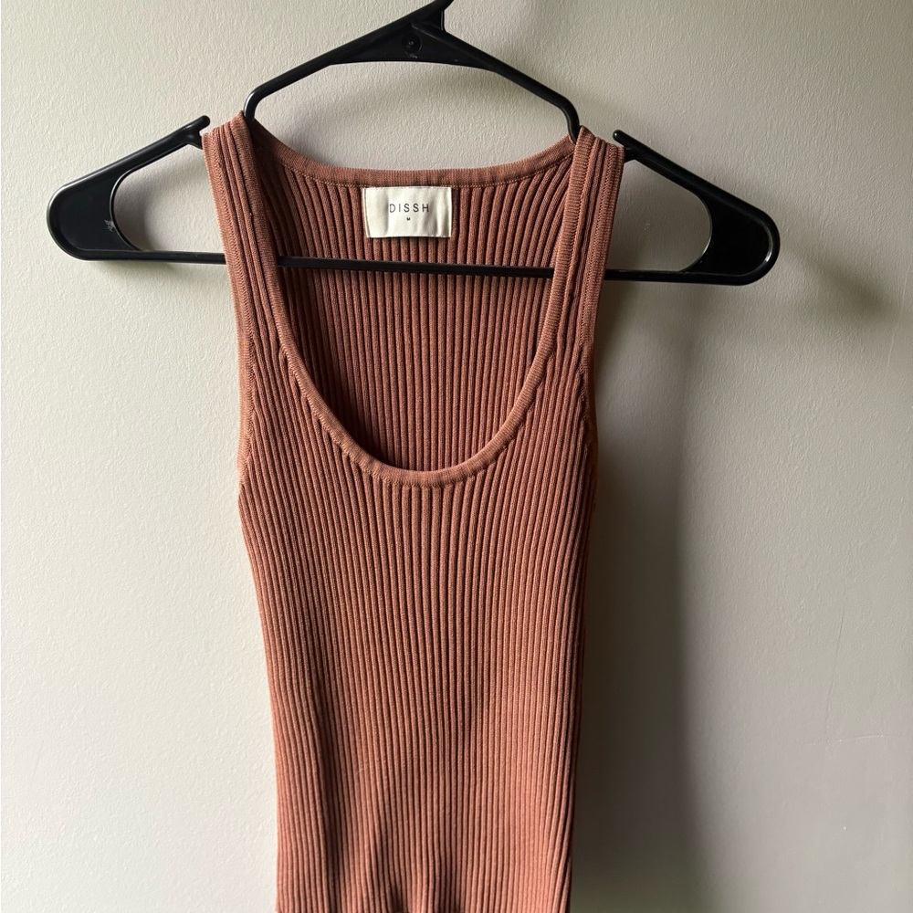 DISSH Victoria Mocha Knit Sweater Tanks